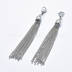 Non-Tarnish 304 Stainless Steel Tassels Big Pendant&nbsp;STAS-P225-075P