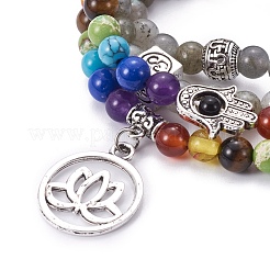Natural Labradorite Wrap Bracelets&nbsp;BJEW-I273-B03