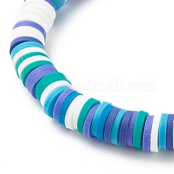 Polymer Clay Heishi Beads Stretch Bracelet for Women&nbsp;BJEW-JB07207-01