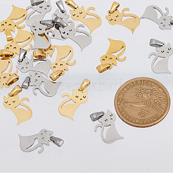 20Pcs 2 Colors 304 Stainless Steel Pendants&nbsp;STAS-DC0013-32