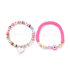 Word I Love Mom Acrylic Beaded Bracelet Sets for Mother's Day&nbsp;BJEW-JB09044