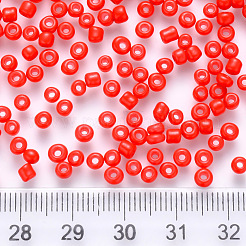 8/0 Baking Paint Glass Round Seed Beads&nbsp;SEED-S036-01B-15