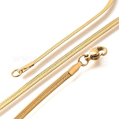 3mm Stainless Steel Flat Snake Chain Necklaces for Men Women&nbsp;NJEW-G160-03G