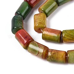 Dyed Natural Fire Crackle Agate Beads Strands&nbsp;G-T144-58A-01