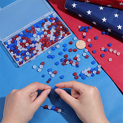 360Pcs 6 Styles Baking Paint Transparent Glass Beads Strands&nbsp;GLAA-PH0004-61
