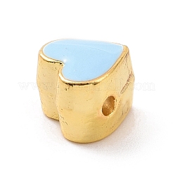 Eco-friendly Rack Plating Brass Enamel Beads&nbsp;KK-F843-30G-05