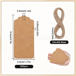 200Pcs Blank Kraft Paper Gift Tags&nbsp;CDIS-SP0001-10D