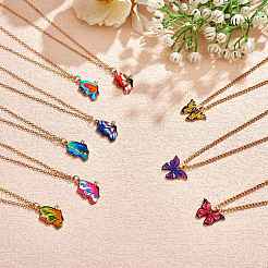 6Pcs Butterfly Pendant Necklaces for Women&nbsp;JN1066A