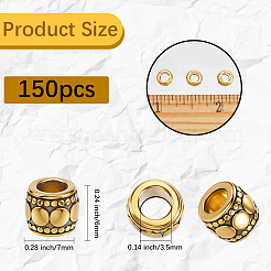 150Pcs Tibetan Style Alloy Beads&nbsp;TIBEB-PA0001-03AG