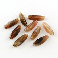 Rice Imitation Gemstone Acrylic Beads&nbsp;X-OACR-R035-M