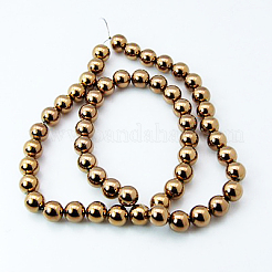 Non-magnetic Synthetic Hematite Beads Strands&nbsp;X-G-G091-4mm