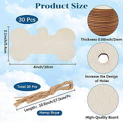 Unfinished Blank Wooden Big Pendants Kit&nbsp;WOOD-WH20014-003A