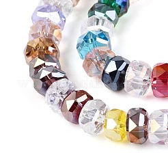 Electroplate Transparent Glass Beads Strands&nbsp;EGLA-N022-05B-C01