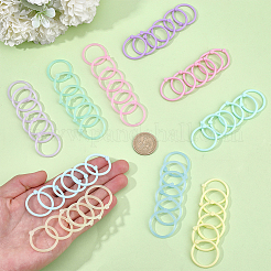 250Pcs 10 Colors Heart Plastic Loose Leaf Book Binder Hinged Rings&nbsp;FIND-CP0003-20C