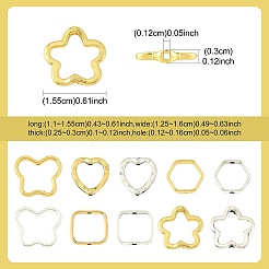 100Pcs 10 Styles Alloy Bead Frame&nbsp;FIND-FS0004-92