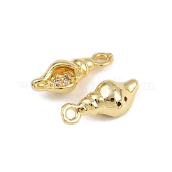Brass Micro Pave Cubic Zirconia Pendants&nbsp;KK-A269-02C-G