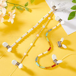 6Pcs 201 Stainless Steel Mini Spring Bead Clamps for Beading Jewelry Making&nbsp;TOOL-UN0001-43