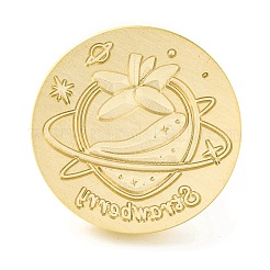 Golden Tone Round Wax Seal Brass Stamp Heads&nbsp;LS-AJEW-Z034-01G-19