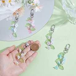 5Pcs Lily of the Valley Acrylic Pendant Decorations&nbsp;KEYC-HY00015