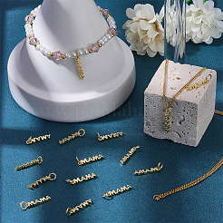 15Pcs Mother's Day Brass Pendants&nbsp;KK-SC0007-52