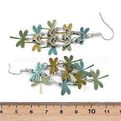 430 Stainless Steel Dragonfly Dangle Earrings&nbsp;EJEW-A137-04P-04