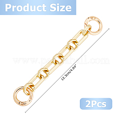 2Pcs Alloy Rectangle & Octagon Link Chain Bag Extension Chains&nbsp;HJEW-HS00047