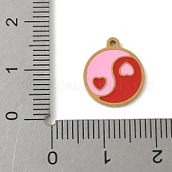 304 Stainless Steel Enamel Charms&nbsp;STAS-P388-19K-G