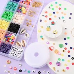 DIY Polymer Clay Beads Jewelry Set Making Kit&nbsp;DIY-FS0002-12