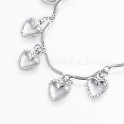 Tarnish Resistant 304 Stainless Steel Charm Bracelets&nbsp;BJEW-H528-01P