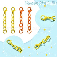 20Pcs 2 Colors Baking Paint Iron Curb Chain Extender & 20Pcs 2 Colors Baking Paint Alloy Open Jump Rings Findings Kits&nbsp;FIND-FS0005-29A