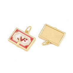 Brass Enamel Pendants&nbsp;KK-CBABBCE-04C-G