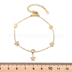304 Stainless Steel Rhinestone Charm Bracelets&nbsp;BJEW-B171-16G