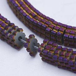 Electroplate Non-magnetic Synthetic Hematite Beads Strands&nbsp;G-J381-4x1mm-A04-F