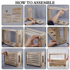 Wall-Mounted Rustic Wooden Router Storage Box&nbsp;AJEW-WH0709-475