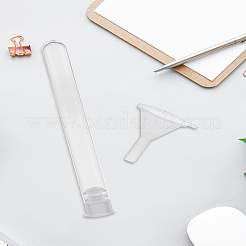 2Pcs Transparent Plastic Funnel Hopper&nbsp;FIND-LP0004-97