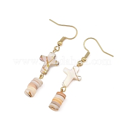 Natural Freshwater Shell Dangle Earrings&nbsp;EJEW-JE07509