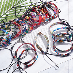 24Pcs 24 Style Jute Braided Cord Bracelets Set with Wax Cord&nbsp;BJEW-AN0001-61
