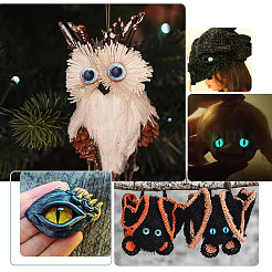 60Pcs 30 Style Luminous Glass Eyes Cabochons&nbsp;GLAA-CA0001-56
