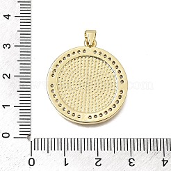 Brass Micro Pave Clear Cubic Zirconia Pendants&nbsp;CU-CBAE7DF-09G-02