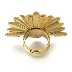 Flower Enamel Finger Rings&nbsp;RJEW-M023-03G-01