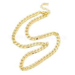 Brass Cuban Link Chain Necklaces for Women&nbsp;NJEW-K282-03G