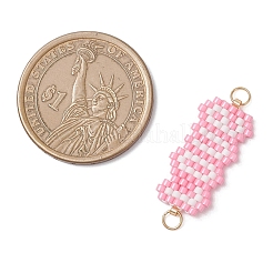MIYUKI Delica Glass Seed Beaded Connector Charms&nbsp;PALLOY-MZ01025