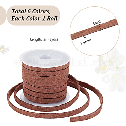 6 Rolls 6 Colors Faux Suede Cord&nbsp;LW-PH0002-30C