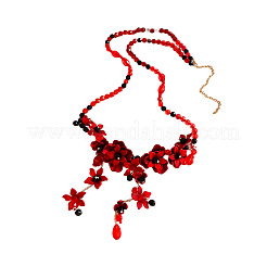 Glass with Acrylic Flower Tassel Waist Belly Chains for Women&nbsp;FS-WG85543-01