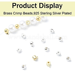 16Pcs 4 Styles Brass Crimp Beads&nbsp;FIND-YW0005-46