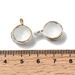 Floral Printed Blue and White Porcelain 3D Teacup Pendants with Gold Trim&nbsp;PORC-P036-01C