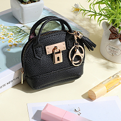 1Pc Imitation Leather Zip Mini Coin Purse with Key Ring&nbsp;AJEW-CL0002-60A