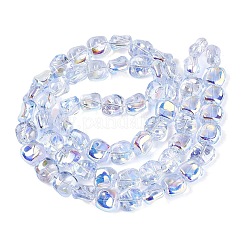 Electroplate Transparent Glass Beads Strands&nbsp;EGLA-N057-02A-01