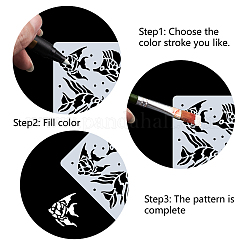 PET Plastic Hollow Out Drawing Painting Stencils Templates&nbsp;DIY-WH0286-017