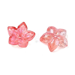 Two Tone Transparent Glass Bead Cap&nbsp;GLAA-H041-01D